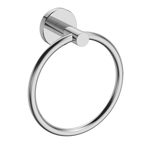 Polished Chrome Towel Ring | Hand Towel Holder for Bathroom Wall Mounted, Durable 304 Stainless Steel, Modern Style - color: Polished Chrome