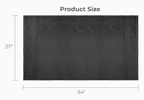 Luxury Bath Towels Set of 4 (27” x 54”) | Towels for Bathroom | Super Soft | Highly Absorbent Towels for Home, Spa, Gym (Grey) - color: Grey