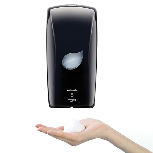Winco 1000ml Black Pur-Clean Automatic Foam Soap Dispenser | Automatic dispensing, Adjustable settings, Refillable chamber, Easy mounting - color: Black, style: Auto Foam