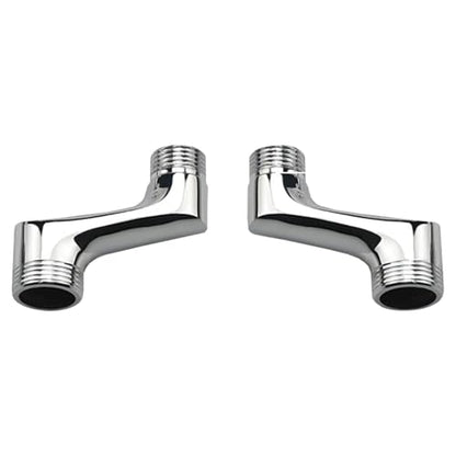 2Pcs Shower Head Adapter, Brass Shower Head Extender, Adjustable Swivel Arm, 1/2 3/4 Offset Connection, Excentric Toilet Connection