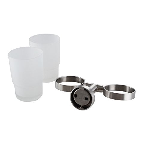 XVL Wall-Mounted Toothbrush Holder Double Holder, Brushed G1005