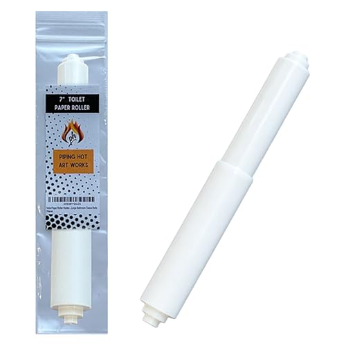 Toilet Paper Holder Spring Rod | Toilet Paper Roller Replacement | Standard & 7 Inch Size Toilet Paper Holder Replacement Rod (1, White) - color: White