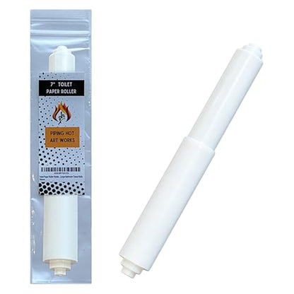 Toilet Paper Holder Spring Rod | Toilet Paper Roller Replacement | Standard & 7 Inch Size Toilet Paper Holder Replacement Rod (1, White) - color: White