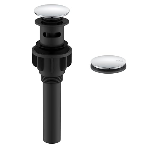 Chrome Pop Up Bathroom Sink Drain Assembly with Overflow | Bathroom Vanity Sink Drain Assembly, Built-in Anti-Clogging Strainer, Plastic Pop Up Drain for Bathroom Vanity Lavatory Sink - color: Chrome, size: Big Pop up Cap (With Overflow)