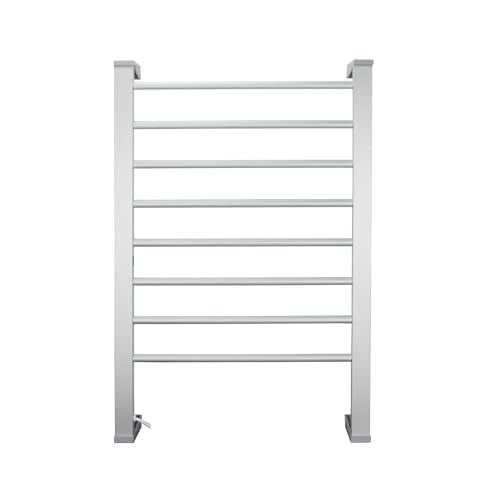 Heated Towel Rack with Timer, 8-Bar Electric Towel Warmer for Bathroom, Fast Heating Towel Dryer Freestanding or Wall Mount, Auto Shut-Off, Space-Saving Design