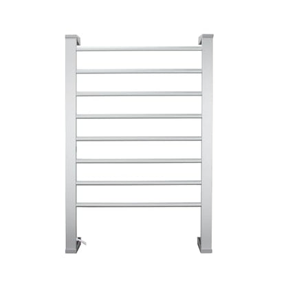Heated Towel Rack with Timer, 8-Bar Electric Towel Warmer for Bathroom, Fast Heating Towel Dryer Freestanding or Wall Mount, Auto Shut-Off, Space-Saving Design