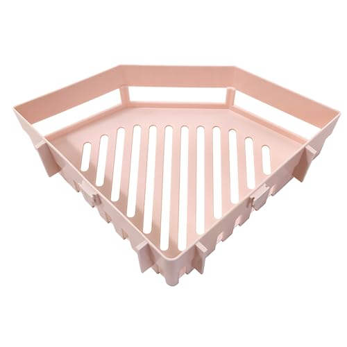 GLOGLOW Plastic Corner Shower Shelf Corner Shower Shelf, Triangular Wall Mounted Space Saving Bathroom Organizer for Bathroom Room Storage Daily Use