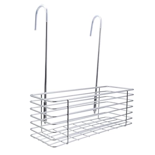 Shower Hanging Rack, 304 Stainless Steel Bathroom Shower Organizer Basket, Shampoo Bracket, Over Door Showers Rack with Hooks, Bathroom Organization(Single Layer Shelf)