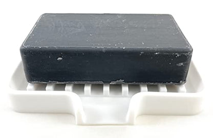 Silicone Soap Dish Tray and Sponge Holder with Drain Chute, Rectangular, Kitchen and Bathroom Sink Organizer (White, 5.2"x4" (Set of 2), 7.2 Ounces) - color: White, size: (SM) 5.2"x4" (2pcs)
