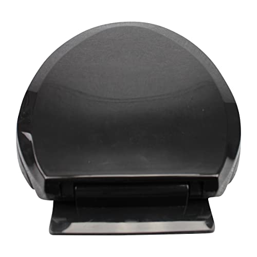 Renovators Supply Manufacturing Plastic Soft Close Toilet Seat Elongated Quiet-Close Lid, Contoured Seat, Easy to Install and Clean, Grip-Tight Bumpers with Adjustable Mounting Hardware, Black - color: Black, size: Pack of 1