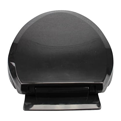 Renovators Supply Manufacturing Plastic Soft Close Toilet Seat Elongated Quiet-Close Lid, Contoured Seat, Easy to Install and Clean, Grip-Tight Bumpers with Adjustable Mounting Hardware, Black - color: Black, size: Pack of 1