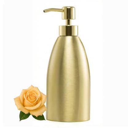 304 Stainless Steel Soap Dispenser 16oz Rust-Proof Liquid Soap Pump Bottle for Kitchen or Bathroom Countertop Hand Dish Lotion Leak-Proof (Matte Gold) - color: Matte Gold