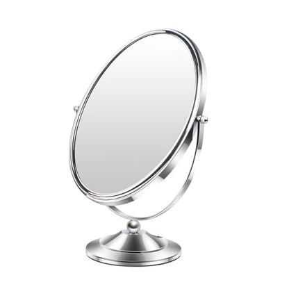 Surdy Vanity Mirror Makeup Mirror with Stand, 1X/3X Magnification Double Sided 360 Degree Swivel Magnifying Mirror, Portable Table Desk Counter top Mirror Bathroom Shaving Mirror
