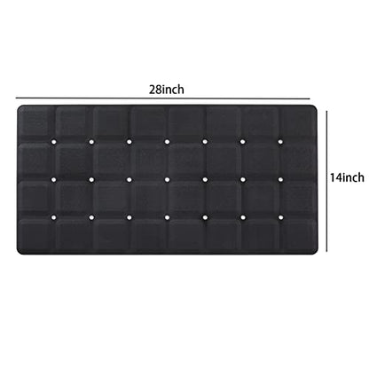 Webos Foldable Non Slip Silicon Bath Mat Bathtub mat Shower mats no Suction Cups for Textured Tub and Reglazed Tub(Foldable - Black, 28-inch x 14-inch) - color: Foldable-black