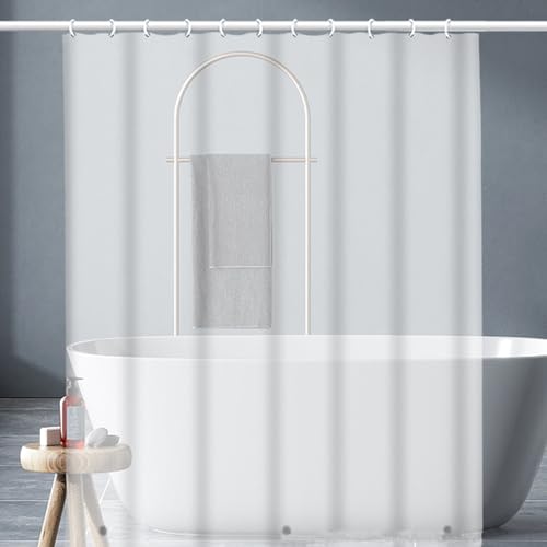 lastic Shower Liner Waterproof, Premium PEVA Shower Curtain Liner, Waterproof Cute Lightweight Standard Size Shower Curtains for Bathroom