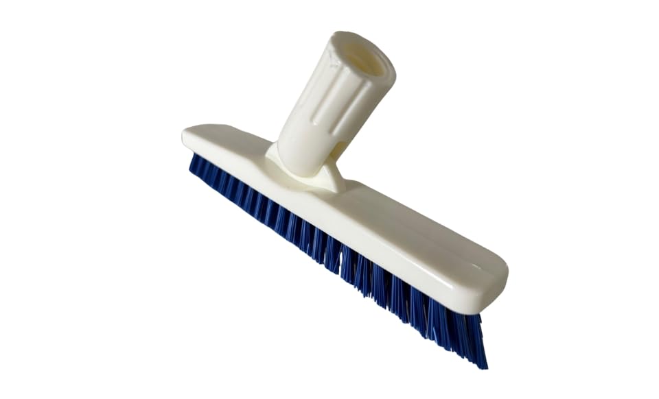 Professional Grout Brush Heavy-Duty Swivel Head with Stiff V-Shaped Bristles for Deep Cleaning Tile, Corners, Showers, Kitchens & Floors Without Scratching Fits Standard Thread Poles - style: Big Grout Brush
