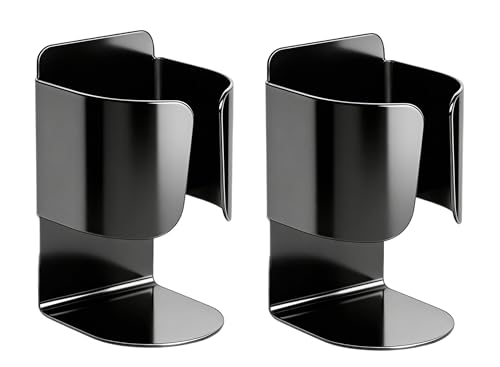 Electric Toothbrush Holder Wall Mount, Black, 2 Pack | 304 Stainless Steel, No Drill Adhesive, Bathroom Organizer, Waterproof Rack for Shower - color: Black