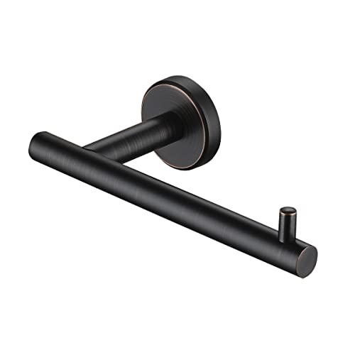 JQK Toilet Paper Holder Oil Rubbed Bronze, 5 Inch 304 Stainless Steel Thick 0.8mm Tissue Paper Dispenser for Bathroom, Hold Mega Rolls Wall Mount, TPH100-ORB - color: Bronze, size: Bar