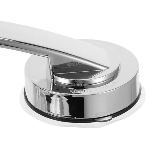 Zerodeko Suction Grab Bars for Shower 12 Inch Chrome Suction Shower Handles for Elderly Bathroom Safety Handrail Wall-Mounted Silver Grab Bar for Glass Doors