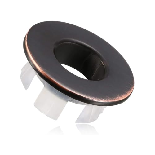 Sink Overflow Ring, Oil Rubbed Bronze | Bathroom Kitchen Sink Basin Trim Overflow Cover Hole Insert Round Cap, Brass - color: Oil Rubbed Bronze