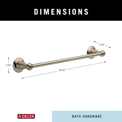 Delta Faucet Porter 18 inch Towel Bar, SpotShield Brushed Nickel , Bathroom Accessories, PTR18-BN - style: 18 inch Towel Bar