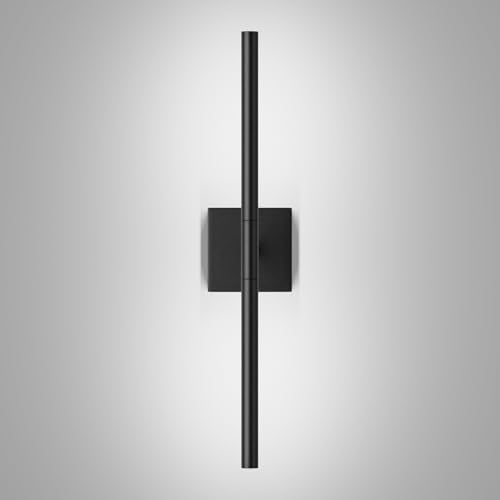 Tipace Hard-Wired LED Bathroom Light Fixtures Over Mirror,24W 360°Rotatable 5500K Black Vanity Light Bar,Modern Wall Sconce for Living Room,Bedroom,Hallway,23.6 Inch - size: 23.6 IN