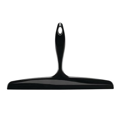 iDesign Bathroom Plastic Shower Squeegee, Black | Wall Hook Included - color: Black, style: Pack of 1
