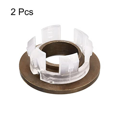 uxcell Sink Trim Overflow Cover, 2Pcs Sink Overflow Rings Bathroom Kitchen Basin Drain Cover Hole Insert in Round Caps, Bronze