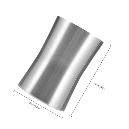 Stainless Steel Toothbrush Holder Cup Multi-Functional Bathroom Mouthwash Rinse Cup and Travel Tumbler Compact 3.93 X 2.55 Inch Silver Toothbrush Stand