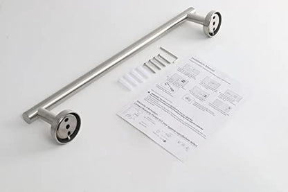 TocTen Bath Towel Bar - Thicken SUS304 Stainless Steel Bathroom Towel Holder, Towel Rod for Bathroom Heavy Duty Wall Mounted Towel Rack Hanger (16IN, Brushed Nickel) - color: Brushed Nickel, size: 16IN