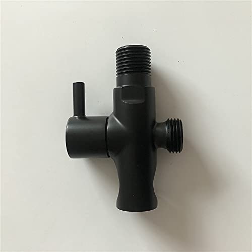 Handheld Shower Head Holder with Hose Connector Shower Head Shut Off Valve Shower Wand Holder Wall Mount Hand Held Shower Handle Sprayer Holder Toilet Bidet Spray Head Bracket Matte Black - color: Black
