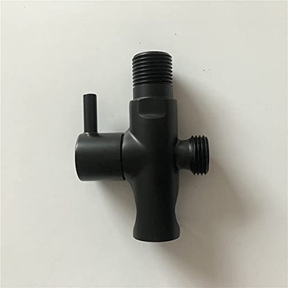 Handheld Shower Head Holder with Hose Connector Shower Head Shut Off Valve Shower Wand Holder Wall Mount Hand Held Shower Handle Sprayer Holder Toilet Bidet Spray Head Bracket Matte Black - color: Black