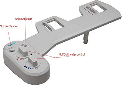 Non-electric Adjustable Angle Bidet Toilet Attachment (Warm Water Bidet)