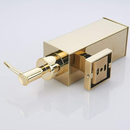 BGL Soap Dispenser Stainless Steel 304 Wall Mount Gold Liquid and Soap Dispenser for Kitchen and Bathroom - color: Gold