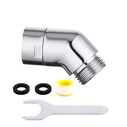 Shower Head Elbow Adapter, Shower Arm Elbow Adapter for Hand Showers and Wall-mounted Showers，Shower Arm Extension (135degree） - color: 135degree