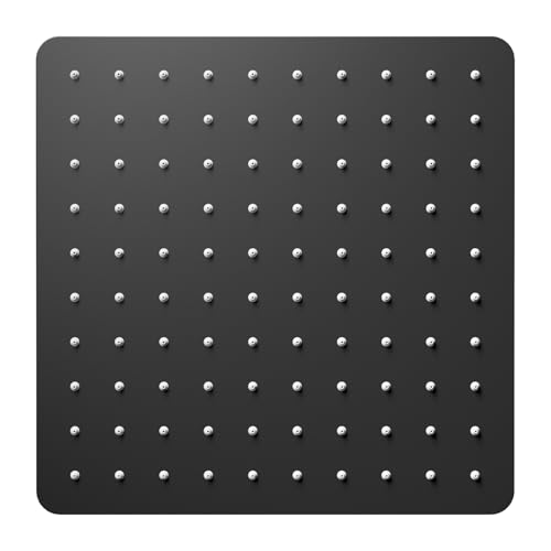 VBFF-Shower Head,rain shower head, 10 inch- Square Shower Head, 1.8 GPM Flow Rate, rainfall showerhead VBFF08(Matte Black) - color: Matte Black, size: 10 Inch