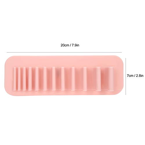 Silicone Makeup Brush Drying Rack, 2pcs Makeup Brush Storage Holder, Wall Mounted Toothbrush Storage Rack Organizer