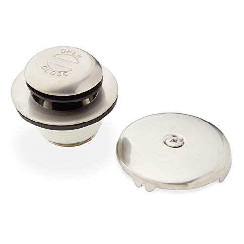 Signature Hardware 446707 Pop-Up Drain with Overflow Cover for Alcove Tub - color: Brushed Nickel