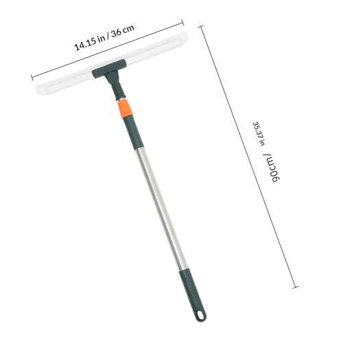 Silicone Long Handle Squeegee 36cm Water Scraper for Shower Tile Walls and Floor Cleaning Adjustable Extension Rod Bathroom Window Cleaner