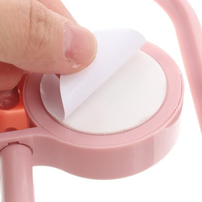 BESPORTBLE 2pcs Adhesive Hand Towel Holder Rings Wall Mounted Towel Rack for Bathroom Kitchen No Drill Sticky for Home Decor Pink and White