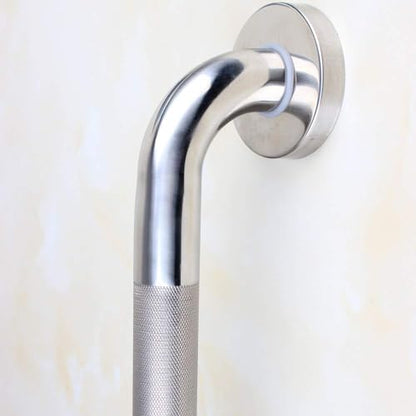 12-inch Knurled Bathroom Grab Bar, Shower Saftey Bar, Toilet Grab Bars for Seniors, Door Handle, Anti-Slip Design, Brushed Nickel finishes - size: 12 Inch