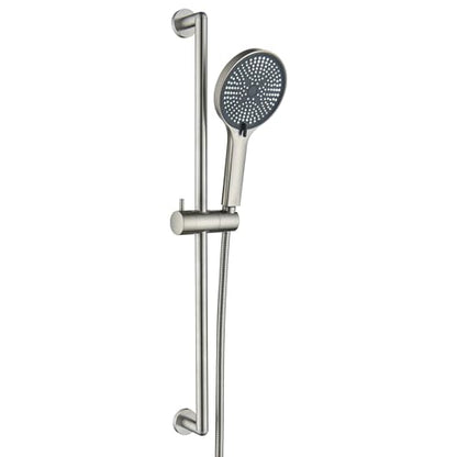 Adjustable Shower Slide Bar with Handheld Shower Head | Shower Head with Slide Bar Stainless Steel Wall Mounted Slider Bar, Brushed Nickel - style: Brushed Nickel
