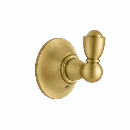 4 Pack 2-3/4inch Brushed Gold Robe Hooks | Solid Zinc Alloy | Wall Mounted | Coat Hooks | Hooks Wall Mounted Robe Hooks | For organization in bathrooms entrances. - color: Brushed Gold