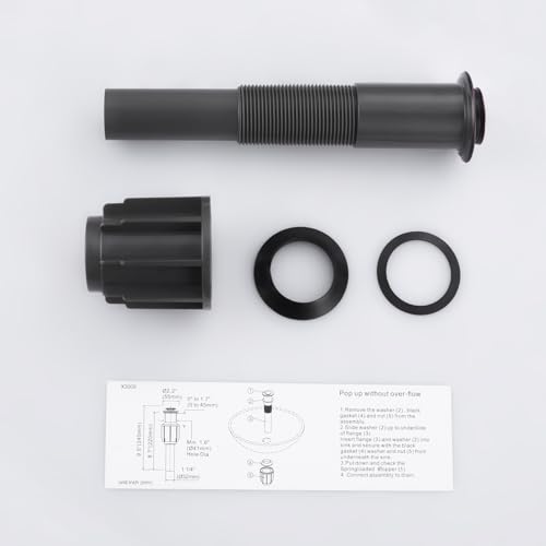 Pop Up Sink Drain Without Overflow, Bathroom Sink Drain Vessel Sink Stopper Pop Up Sink Drain Stopper, Pop Up Drain for Bathroom Sink Drain Strainer for Hair Catcher,Oil Rubbed Bronze - color: Oil Rubbed Bronze, style: Without Overflow