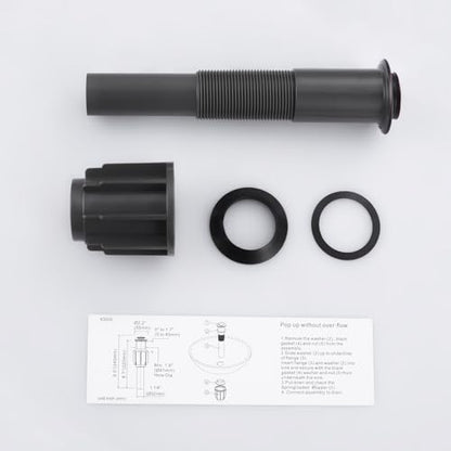 Pop Up Sink Drain Without Overflow, Bathroom Sink Drain Vessel Sink Stopper Pop Up Sink Drain Stopper, Pop Up Drain for Bathroom Sink Drain Strainer for Hair Catcher,Oil Rubbed Bronze - color: Oil Rubbed Bronze, style: Without Overflow