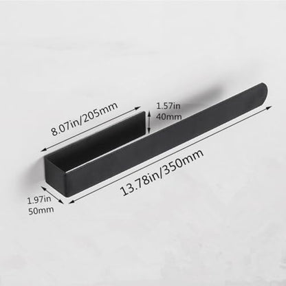 szhdxsy Towel Holder SUS 304 Stainless Steel Towel Rod, Self Adhesive Towel Holder Towel Rod Towel Rack for Bathroom,Kitchen (Black 14in) - color: Black, size: 14