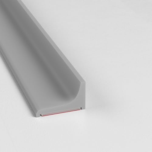 39 Inch Silicone Shower Threshold Water Dam, Flexible Water Barrier Strip for Shower Door, Kitchen Sink, Bathroom Countertop & Toilet Edge, Self-Adhesive Splash Guard for Wet Area Protection - color: Gray, style: 39Inch