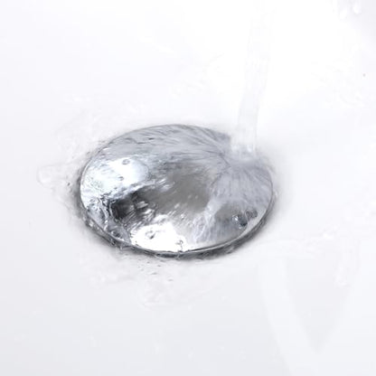 Pop up Sink Drain Stopper for Bathroom Vessel Vanity Sink Art Basin Chrome, Big Cap Without Overflow, Metal Pop-up Drain Strainer with Detachable Basket Stopper - color: Chrome, style: without overflow