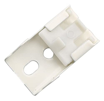 MEETOOT 12pcs Curtain Track Mounting Bracket White Ceiling Mount Brackets 10mm for Straight or Curved Curtain Track