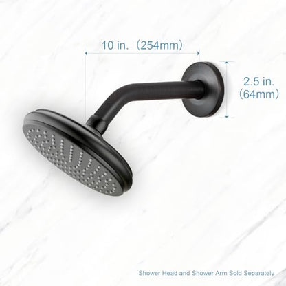 OFFO Shower Arm with Flange, 10 in Oil Rubbed Bronze Wall Mount Replacement Angle Shower Head Arm Wall-Mounted For Fixed Shower Head & Handheld Showerhead - color: Oil Rubbed Bronze, style: 10 in